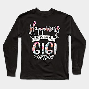 Hap Ess Is Being A Gigi Flower Gigi Long Sleeve T-Shirt